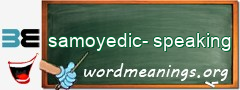 WordMeaning blackboard for samoyedic-speaking